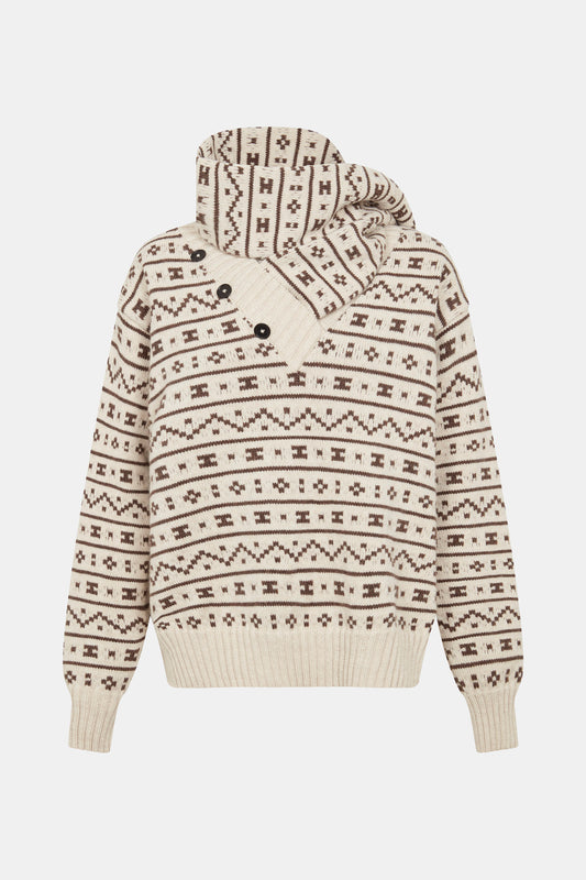 LÆSØ SCANDINAVIAN PATTERN SWEATER 2-IN-1