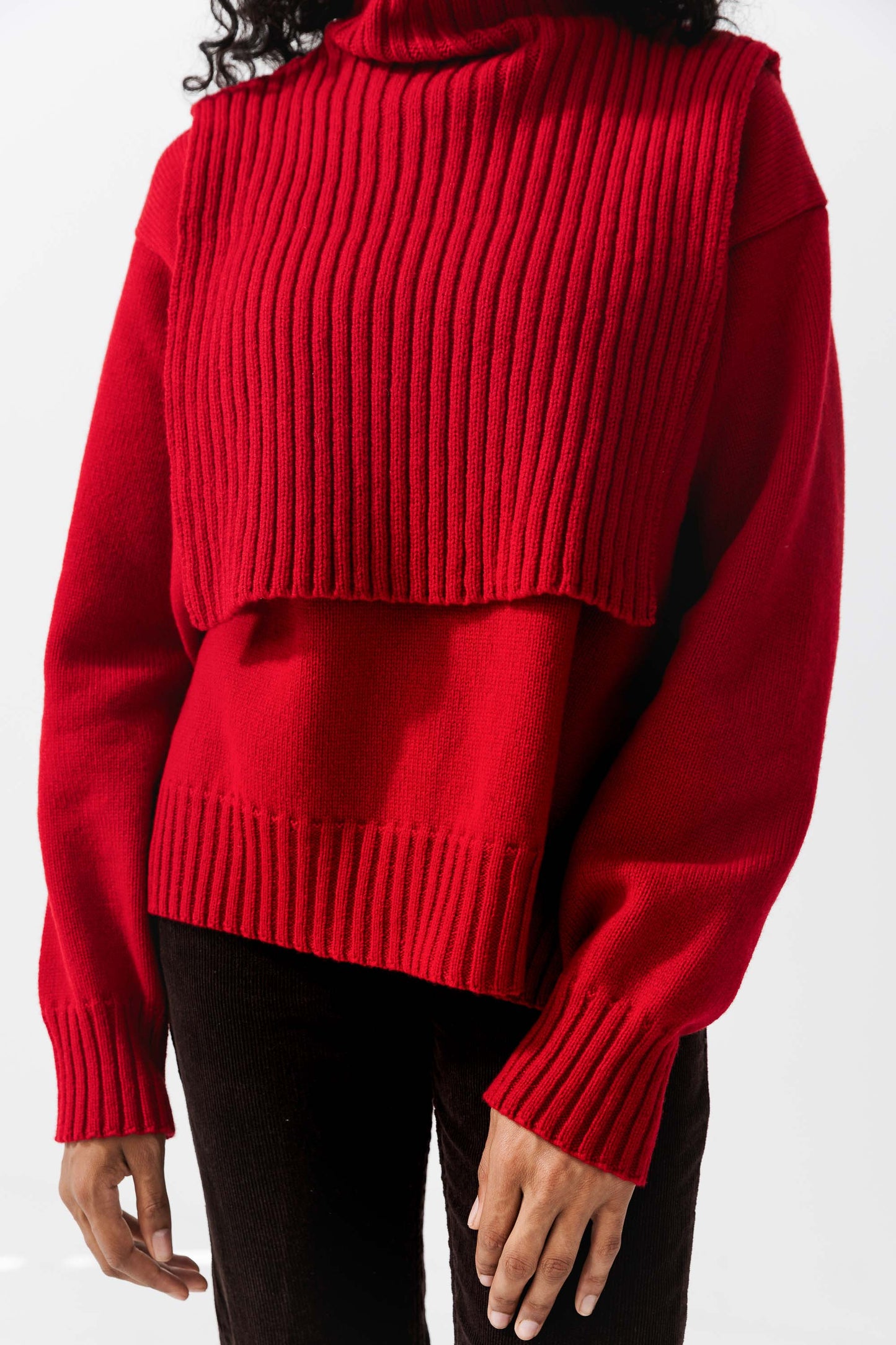 ASKØ LAMBSWOOL SWEATER 2-IN-1