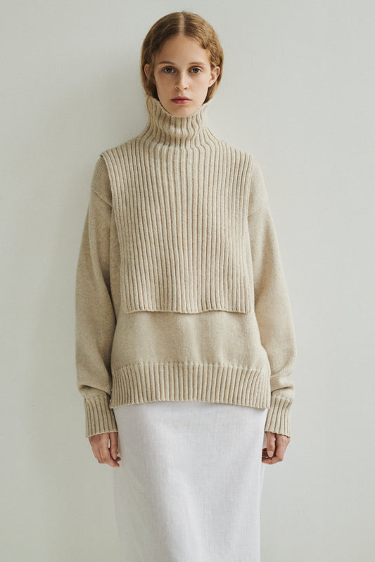 ASKØ LAMBSWOOL SWEATER 2-IN-1