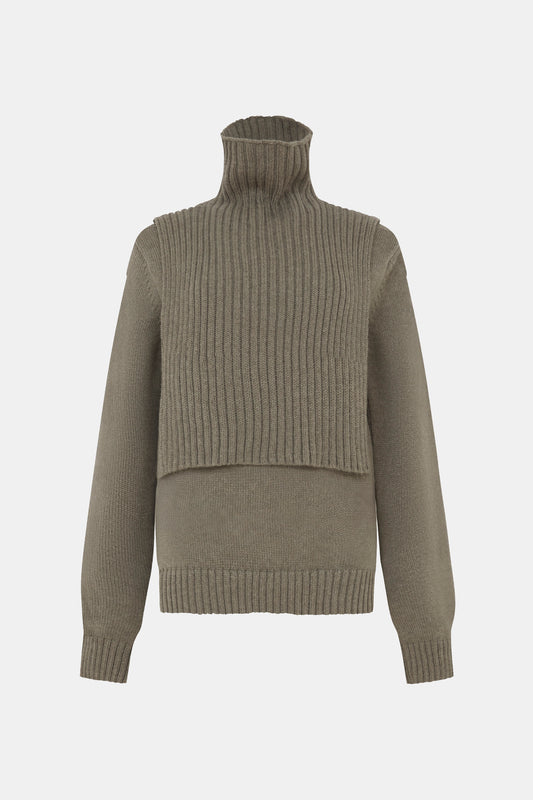ASKØ LAMBSWOOL SWEATER 2-IN-1