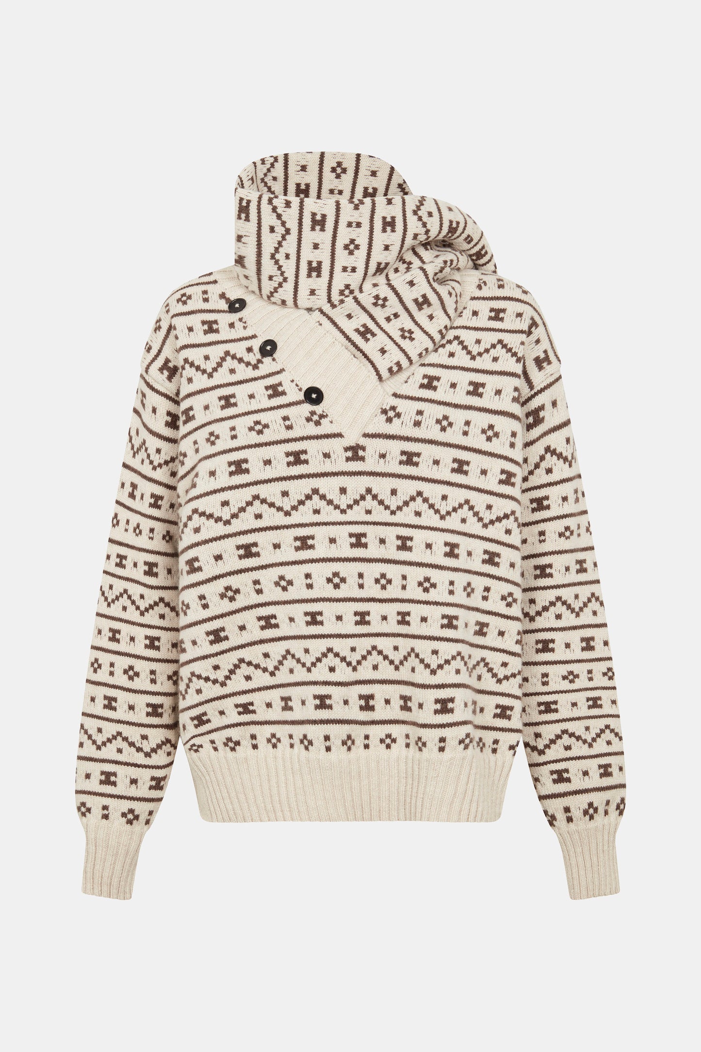 LÆSØ SCANDINAVIAN PATTERN SWEATER 2-IN-1