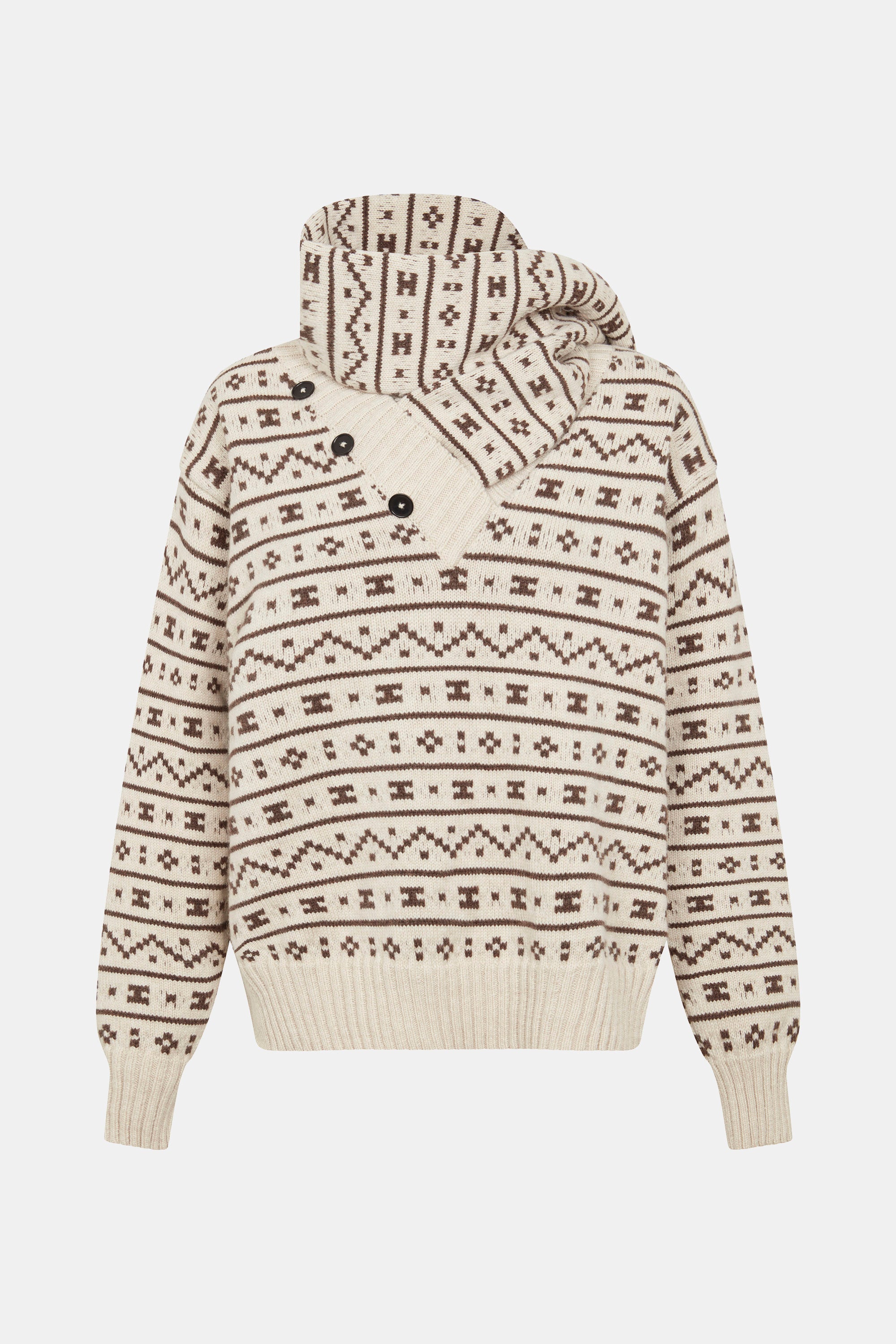Læsø Scandinavian Pattern Sweater 2-IN-1