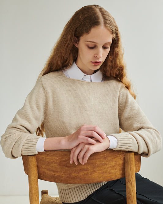 TREKRONER LAMBSWOOL BOATNECK SWEATER